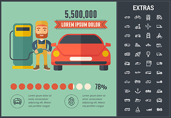 Image showing Transportation infographic template and elements.