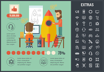 Image showing Startup infographic template, elements and icons.