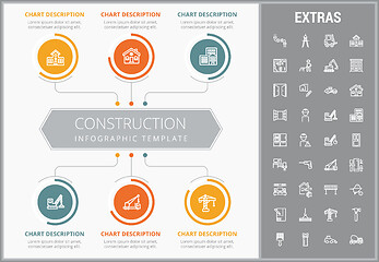 Image showing Construction infographic template and elements.