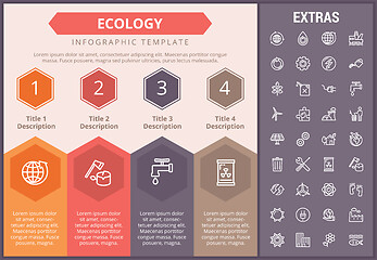 Image showing Ecology infographic template, elements and icons.