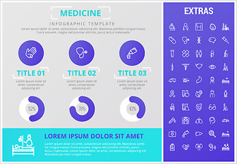 Image showing Medicine infographic template, elements and icons.