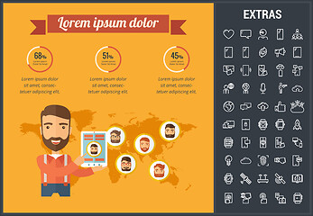 Image showing Mobility infographic template, elements and icons.