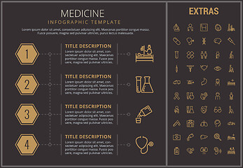 Image showing Medicine infographic template, elements and icons.