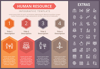 Image showing Human resource infographic template and elements.