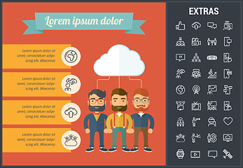 Image showing Social media infographic template, elements, icons