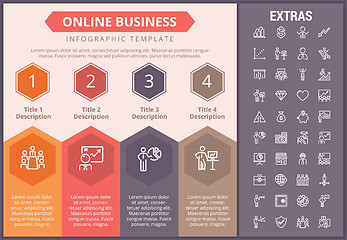 Image showing Online business infographic template and elements.