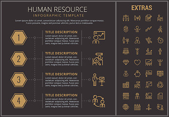 Image showing Human resource infographic template and elements.