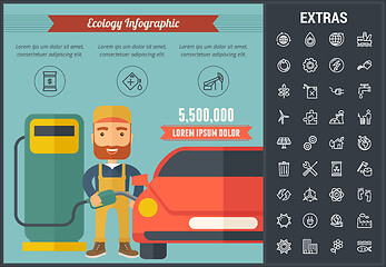 Image showing Ecology infographic template, elements and icons.