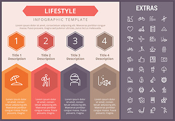 Image showing Lifestyle infographic template, elements and icons