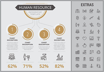 Image showing Human resource infographic template and elements.