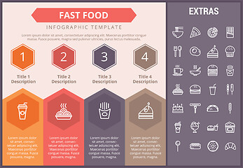 Image showing Fast food infographic template and elements.