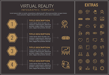Image showing Virtual reality infographic template and elements.