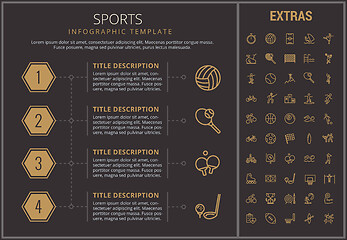 Image showing Sports infographic template, elements and icons.