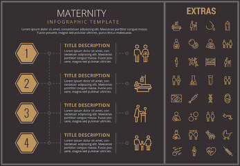 Image showing Maternity infographic template, elements and icons