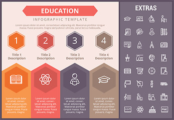 Image showing Education infographic template, elements and icons