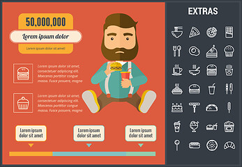 Image showing Fast food infographic template and elements.