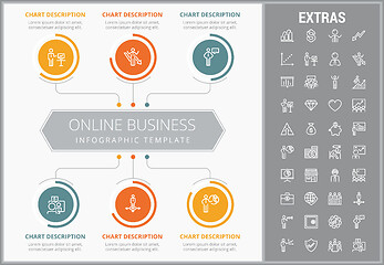 Image showing Online business infographic template and elements.