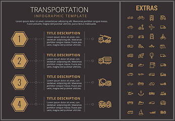 Image showing Transportation infographic template and elements.