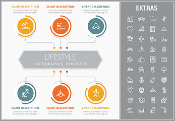 Image showing Lifestyle infographic template, elements and icons