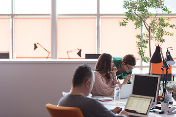 Image showing busy coworking office space