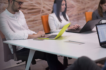 Image showing Startup business team at a meeting