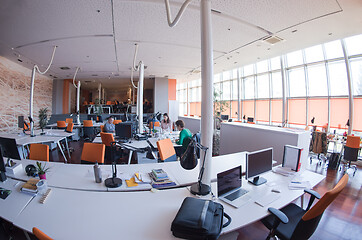 Image showing busy coworking office space