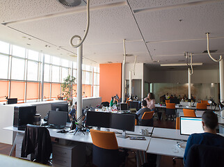 Image showing busy coworking office space