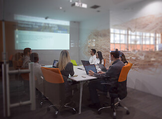 Image showing Startup business team at a meeting