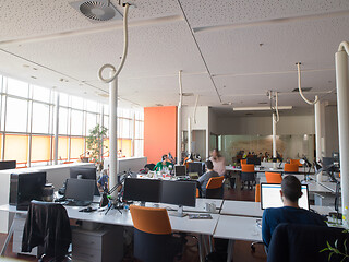 Image showing busy coworking office space