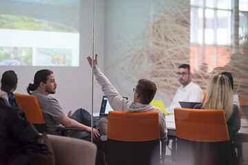 Image showing Startup business team at a meeting