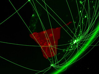 Image showing Namibia on green Earth