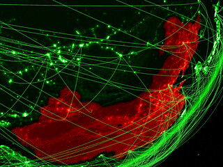 Image showing China on green Earth