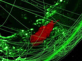 Image showing Afghanistan on green Earth