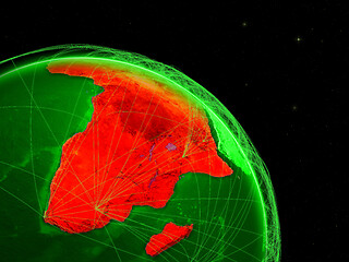 Image showing Africa on green Earth