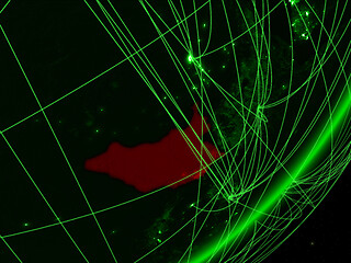 Image showing South Sudan on green Earth