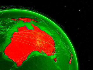 Image showing Australia on green Earth