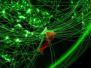 Image showing Oman on green Earth