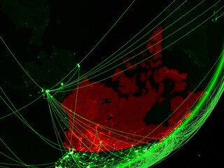 Image showing Canada on green Earth