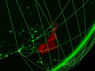 Image showing Cameroon on green Earth