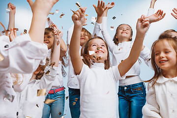 Image showing Adorable kids have fun together