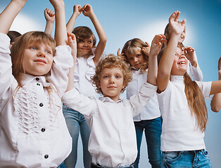 Image showing Adorable kids have fun together