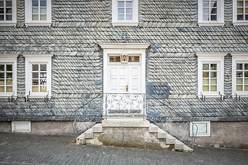 Image showing gray slate facade house