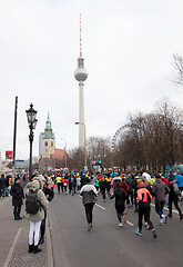 Image showing Berlin, Germany on Januari 1, 2020: Berlin New Year\'s Run, just 