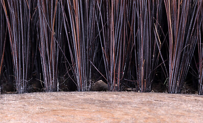 Image showing Old hair brush with some hair in it