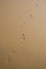 Image showing Footsteps at the beach