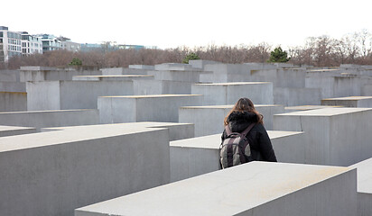 Image showing Berlin, Germany on december 30, 2019: Holocaust monument. View i