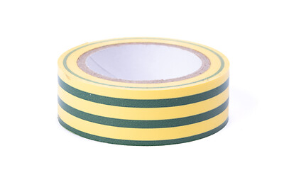 Image showing Roll of yellow and green isolation tape