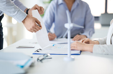 Image showing business team discussing report at office