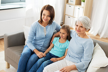 Image showing portrait of mother, daughter and grandmother