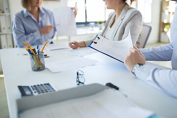 Image showing business team discussing report at office